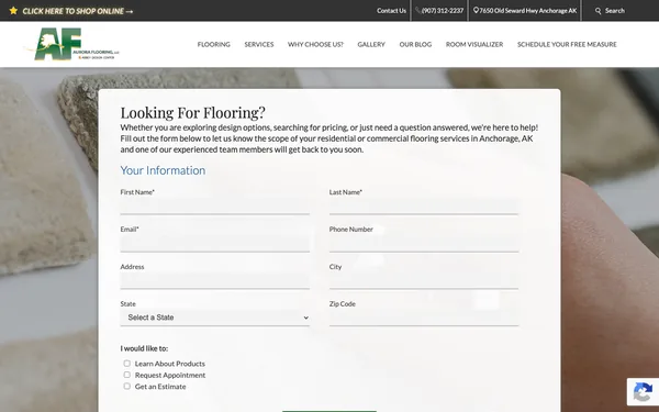 Contact Aurora Flooring | Anchorage’s Best Flooring Showroom