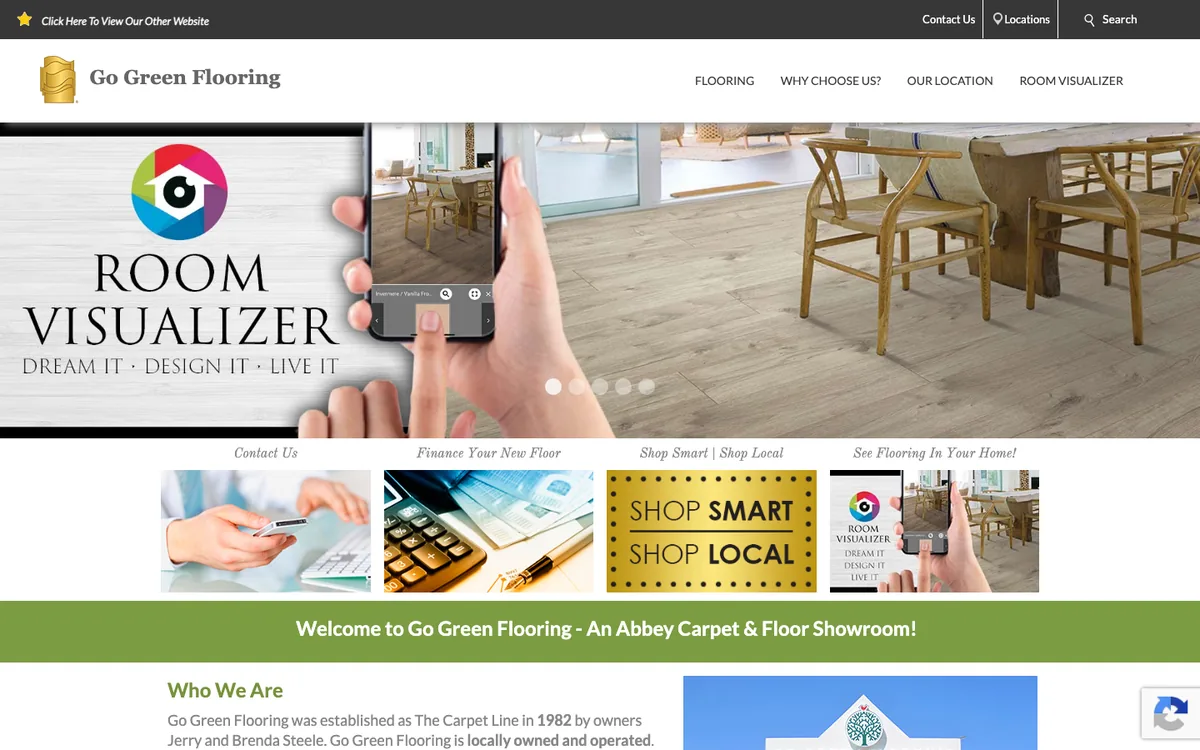 Go Green Flooring homepage