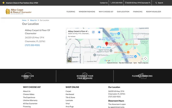 Abbey Carpet & Floor of Clearwater Location | Map and Directions