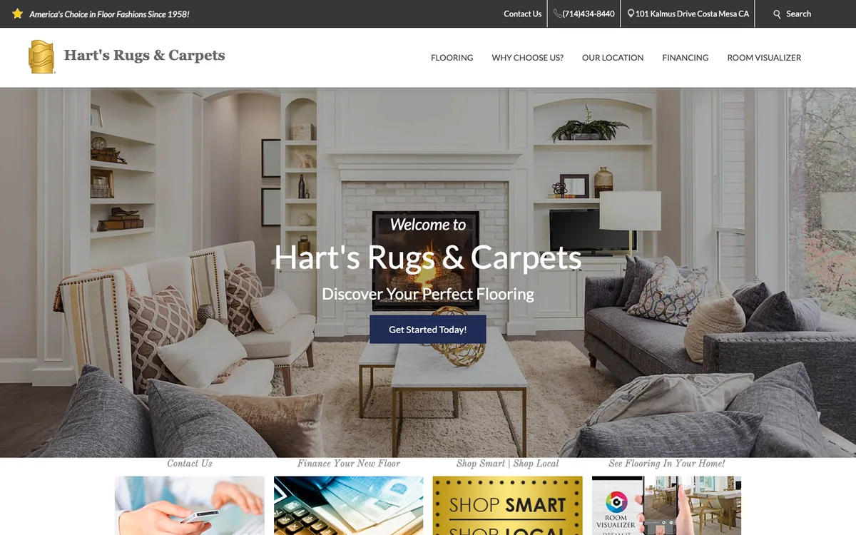 Hart's Rugs & Carpets homepage