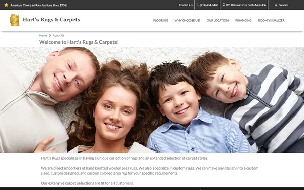 About Hart's Rugs & Carpets | Costa Mesa, CA 92626 | Flooring On Sale