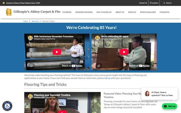 Gillespie's Videos | Gillespie's Abbey Carpet & Floor
