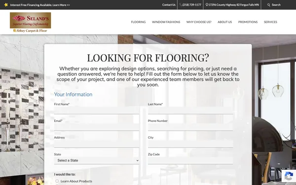 Contact Selands Abbey Flooring Center – Fergus Falls' Best Flooring Showroom