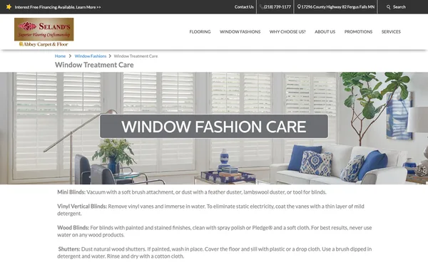 Window Treatment Care