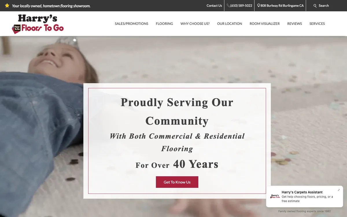 Harry's Carpets Inc. homepage