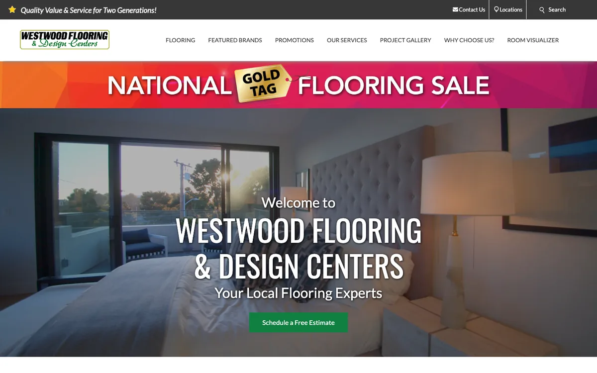 Westwood Flooring & Design Center homepage