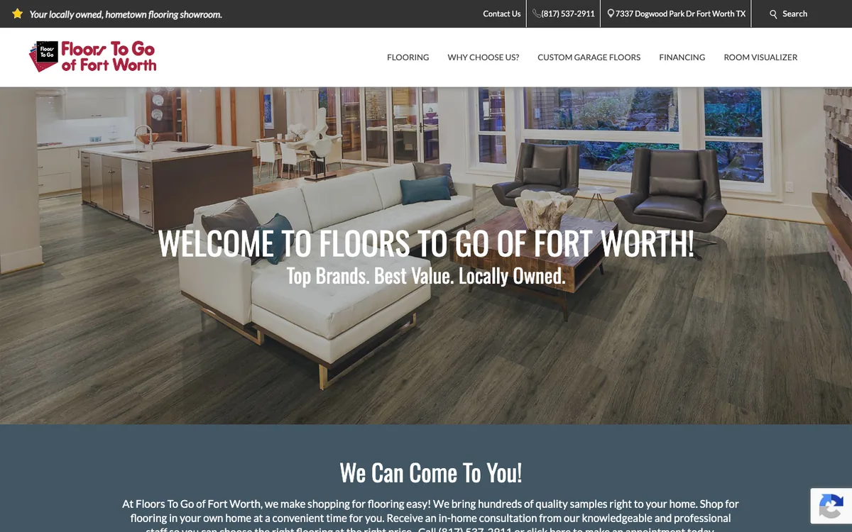 Floors To Go homepage