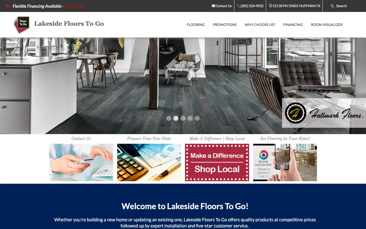 Lakeside Floors To Go homepage