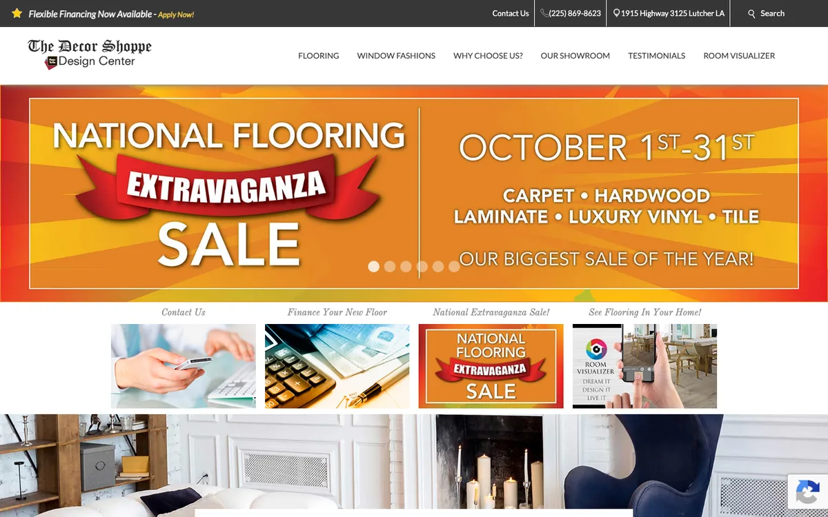 The Decor Shoppe homepage