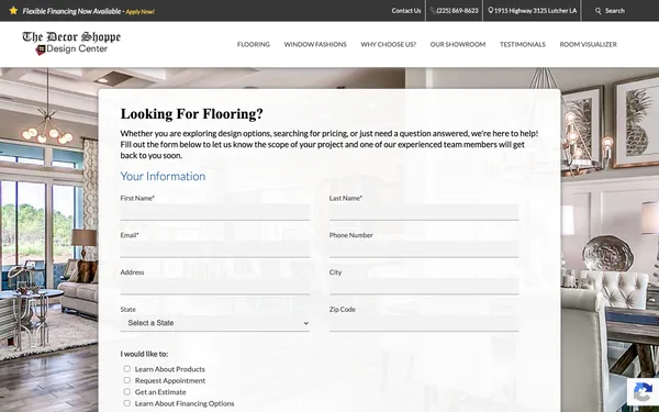 Contact The Décor Shoppe | Lutcher's Premier Flooring Showroom