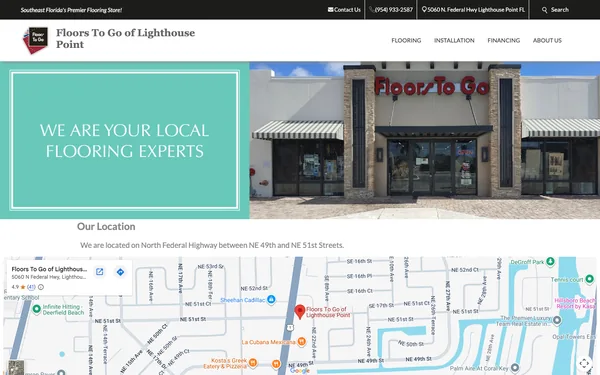 Map and Directions to our Showroom in Lighthouse Point