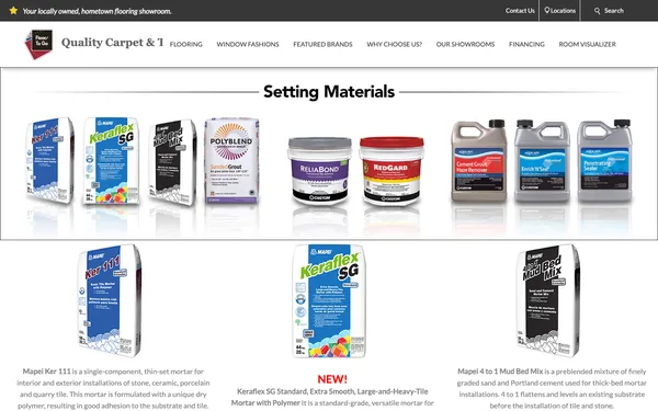 Setting Materials for Tile Installations