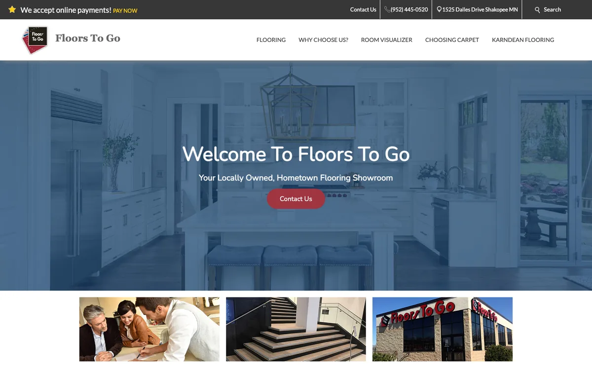 Floors To Go homepage