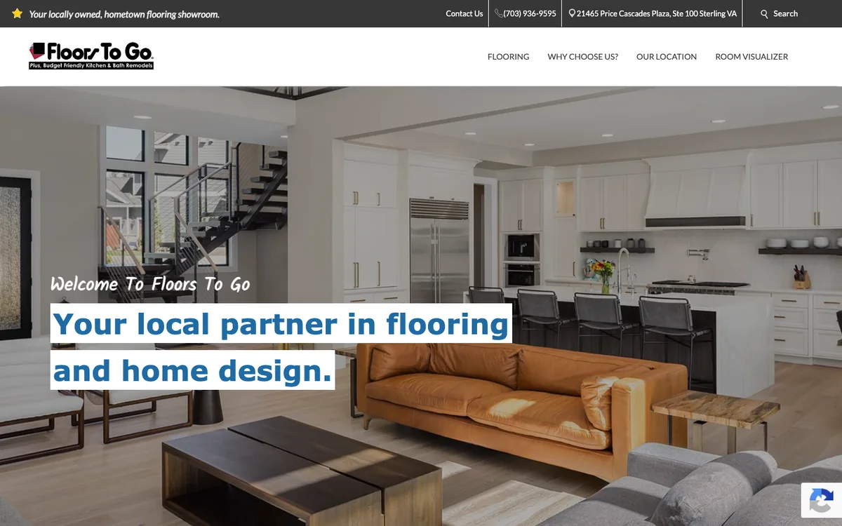 Floors To Go homepage