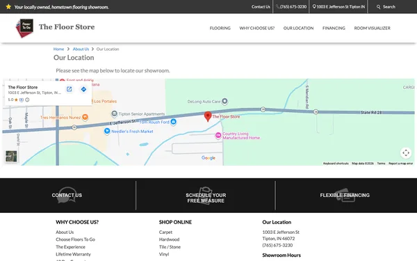 The Floor Store's Location – Map and Directions