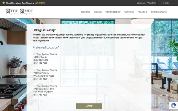 Contact Texas Designer Flooring in Ft. Worth, Keller, and Weatherford TX