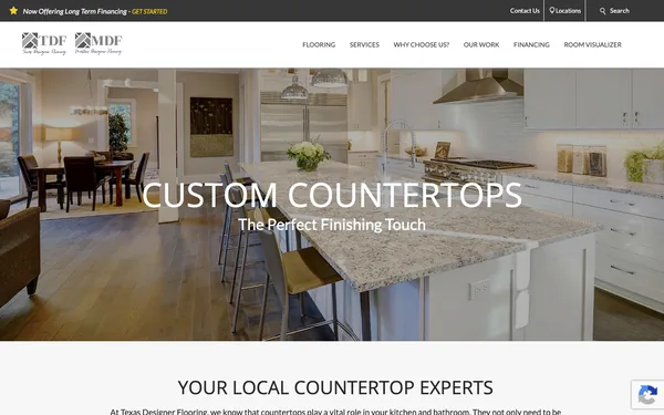 Kitchen & Bath countertops in quartz, granite, marble and porcelain