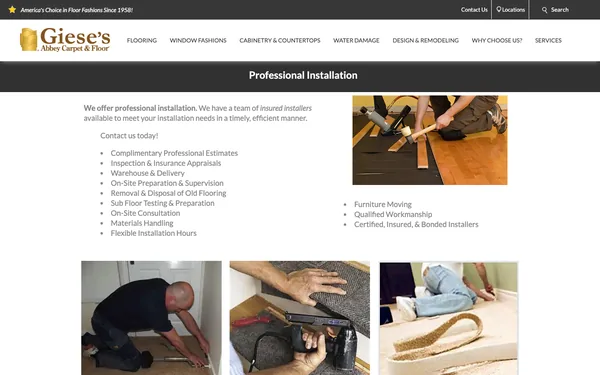 Professional Installation | Hardwood, Carpet, Laminate, Vinyl Installation