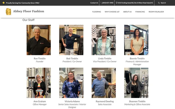 Meet the Staff of Abbey Floor Fashion, Hilton Head Island