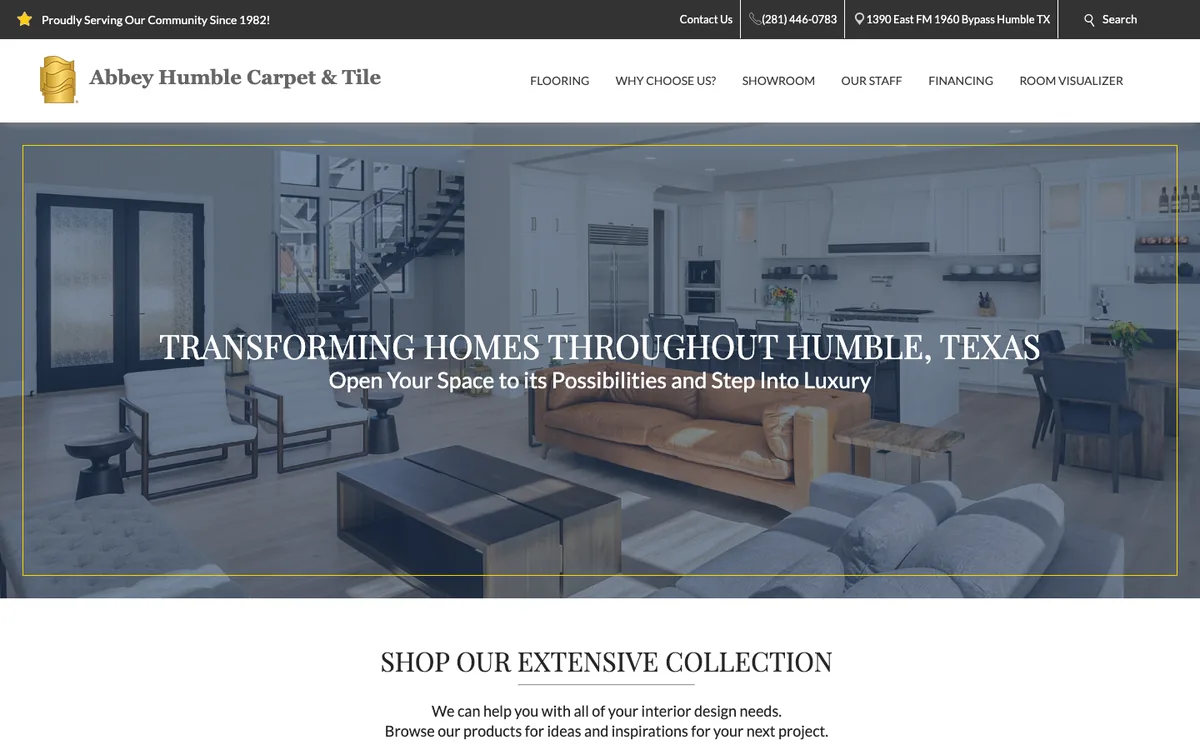 Abbey Humble Carpet & Tile homepage