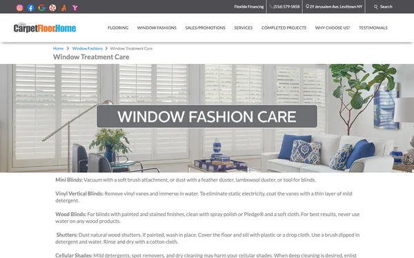 Window Treatment Care