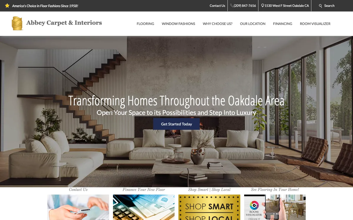 Abbey Carpet & Interiors homepage