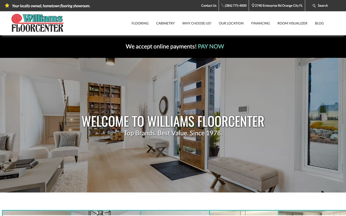 Williams Floorcenter homepage