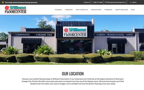 Map and Directions to our Orange City Flooring Showroom