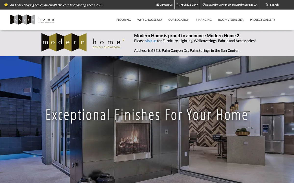 Modern Home Design Showroom homepage