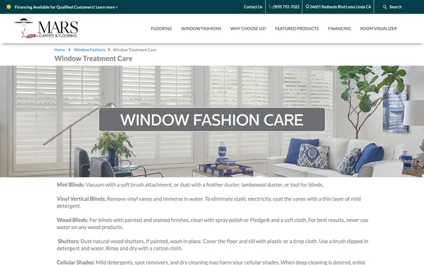 Window Treatment Care