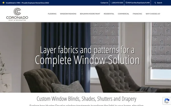 Hunter Douglas Window Fashions | Coronado Paint & Decorating | Santa Fe NM 87507