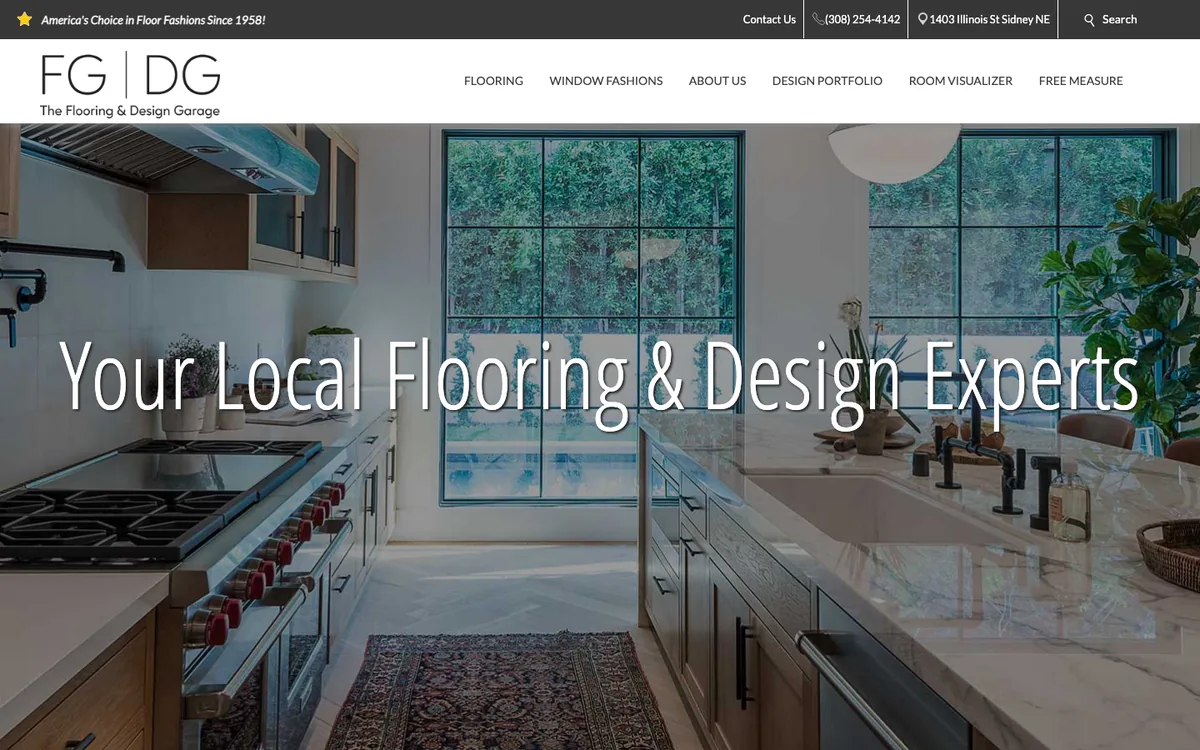 The Flooring Garage homepage